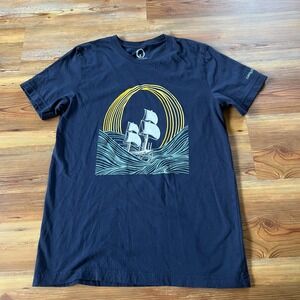 Cirque du Soleil O Show Navy Blue Graphic T-Shirt Men Medium Sailing Ship Cotton